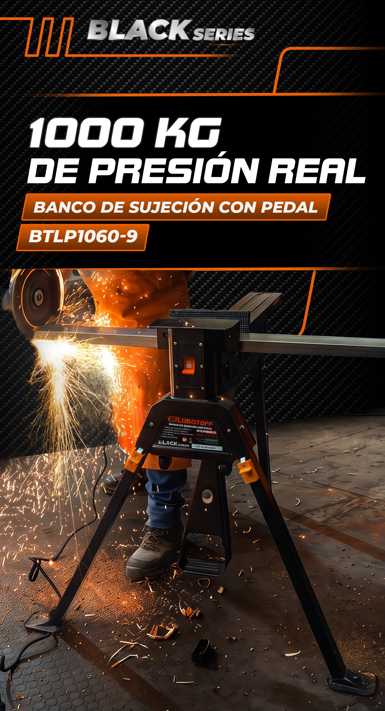 BANCO DE SUJECIÓN CON PEDAL • 300 KG