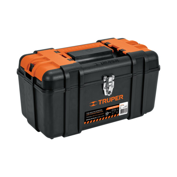 CAJA P/HERRAMIENTA 43 CM (17") BROCHE METAL C/COMP. SUPERIOR
