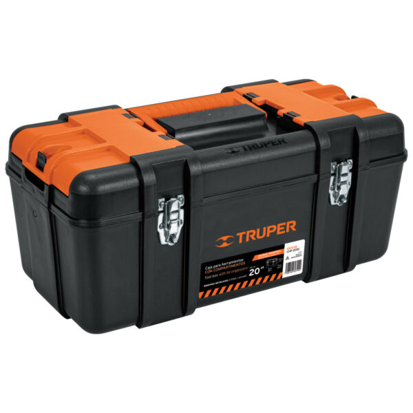 CAJA P/HERRAMIENTA 50 CM (20") BROCHE METAL C/ COMP. SUPERIOR