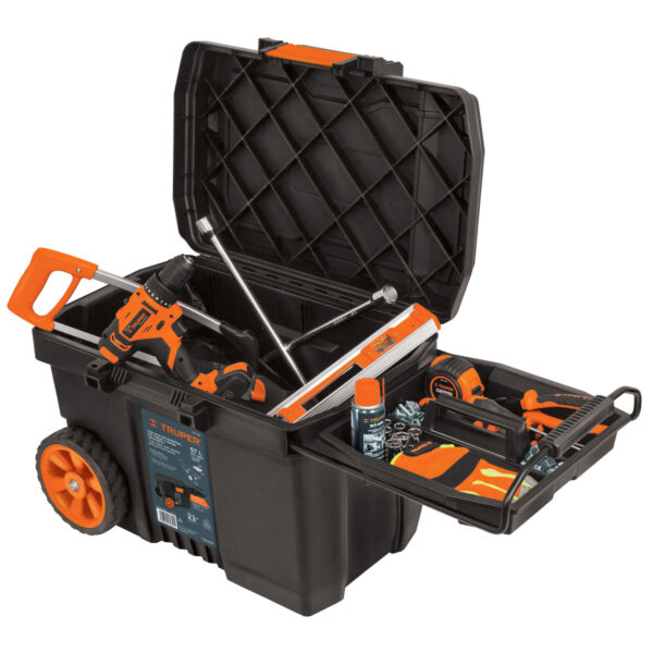 CAJA DE HERRAMIENTAS CON RUEDAS - 57 LTS - LARGO 58 CM (23")