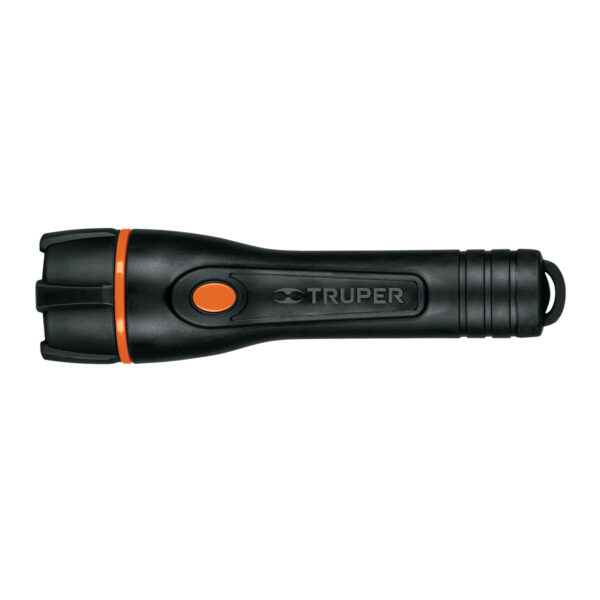 LINTERNA PLÁSTICA DE LED PILAS AA x 2 - 80 LUMENS  - 85 MTS.