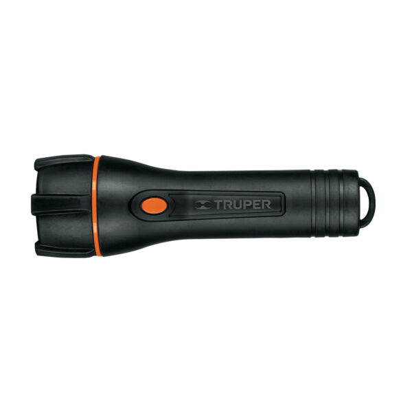 LINTERNA PLÁSTICA DE LED PILAS 2D x 2 - 180 LUMENS - 200 MTS.