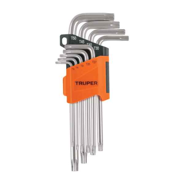 JUEGO 9 LLAVES TORX LARGAS