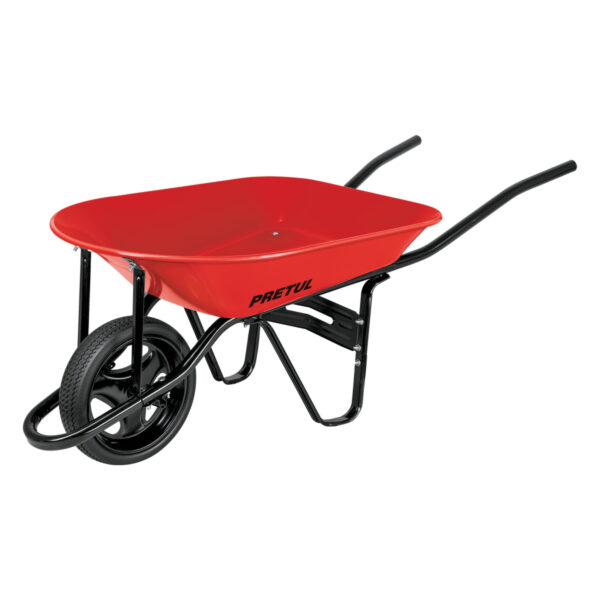 CARRETILLA CHAPA 65 LTS RUEDA POLIU. ROJO